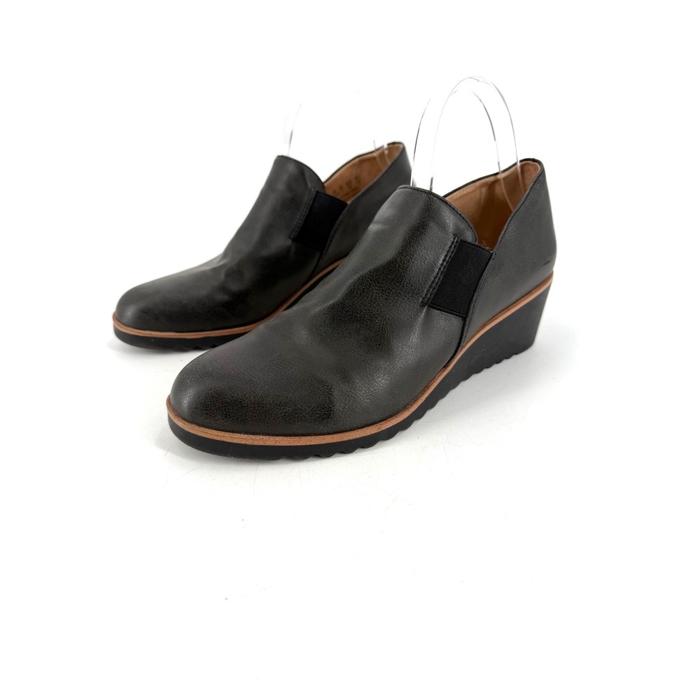 LifeStride Zora Loafer Size 10 Black Wedge Office Academia Minimalist Comfort